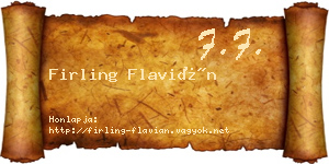 Firling Flavián névjegykártya
